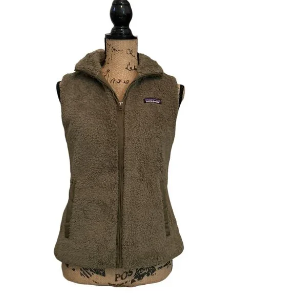 Patagonia Women's Moss Green Fury Full Zip Lined Vintage Retro Vest Size Medium - Picture 10 of 10